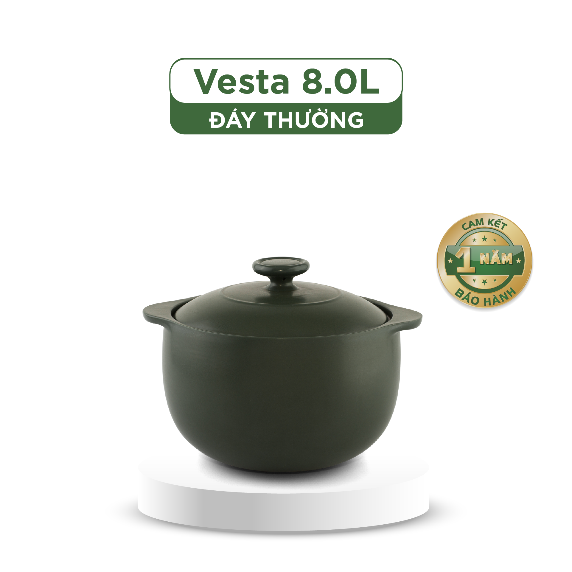 Nồi dưỡng sinh Vesta 8.0 L (nồi tròn cao) + nắp