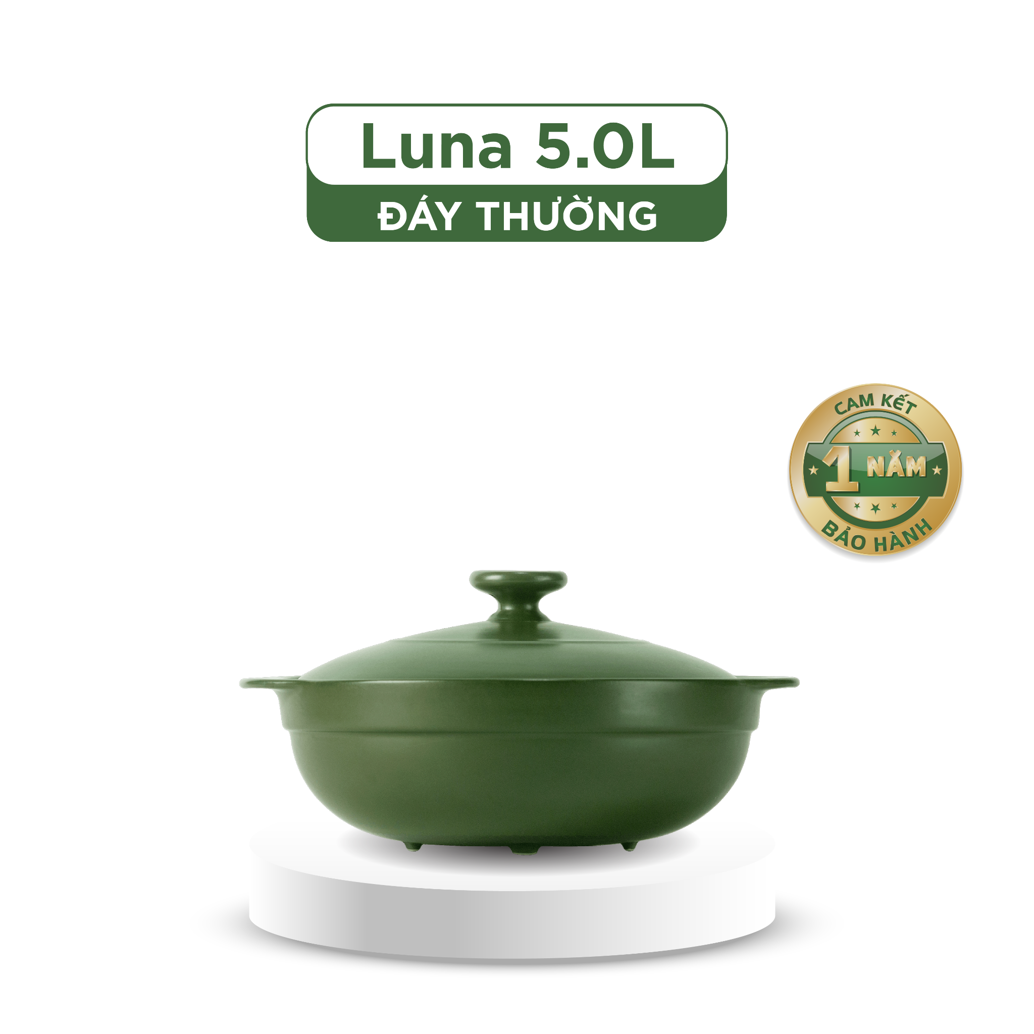 Nồi dưỡng sinh Luna (Nồi cạn) 5.0 L + nắp